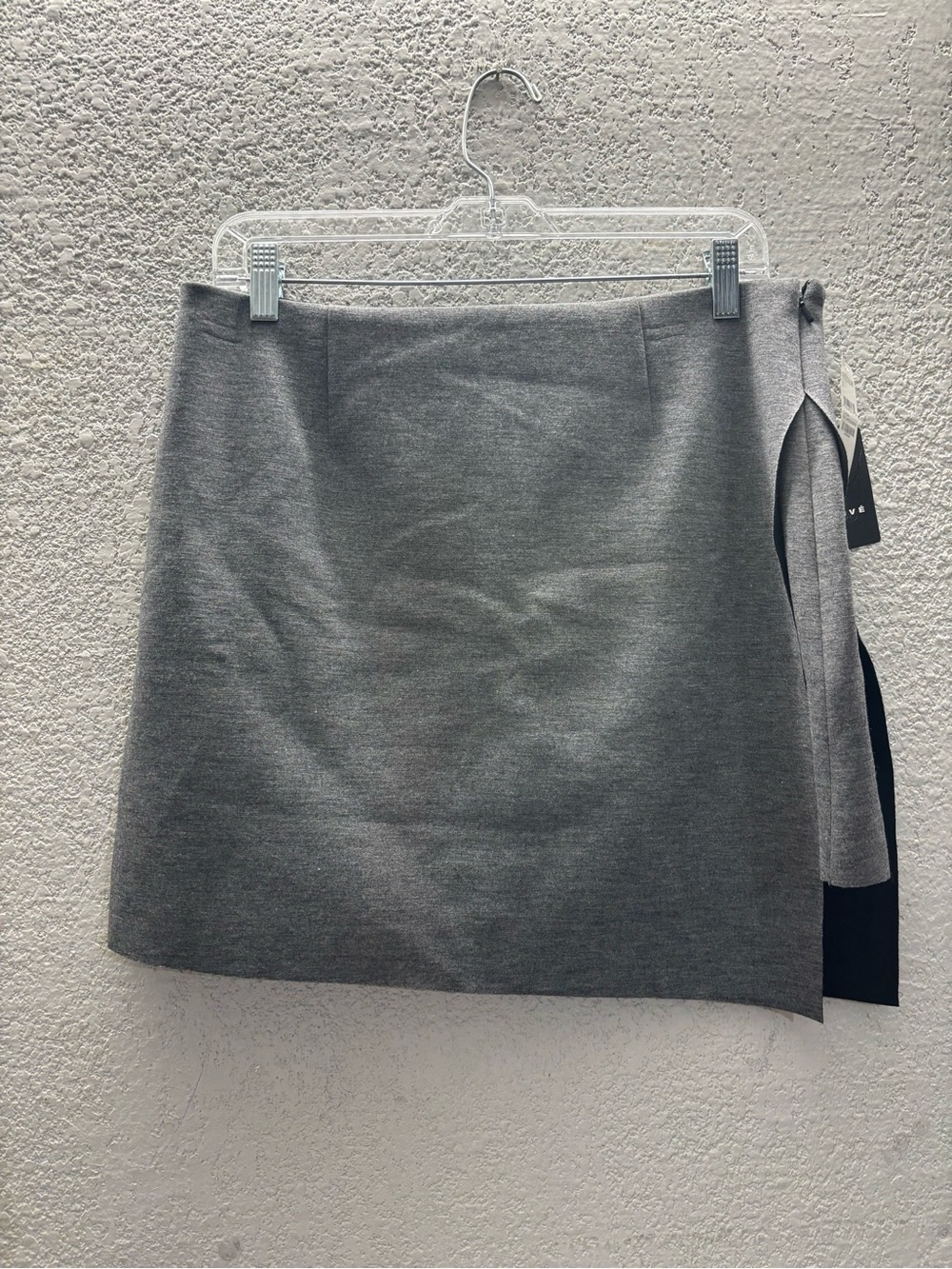 Trouve Grey Mini Skirt with Side Slit